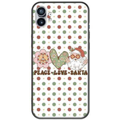 Peace Love Santa Nothing Phone (1) Black TPU (Μαύρη Σιλικόνη)