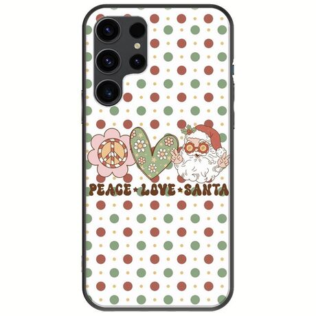 Peace Love Santa Samsung Galaxy S23 Ultra 5G Black TPU (Μαύρη Σιλικόνη)