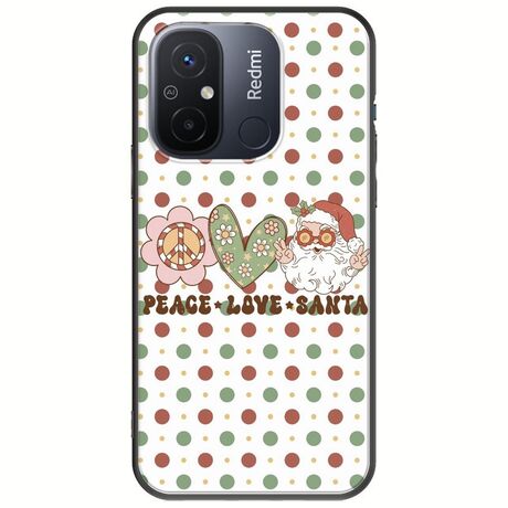 Peace Love Santa Xiaomi Redmi 12C Black TPU (Μαύρη Σιλικόνη)