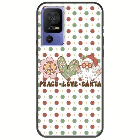 Peace Love Santa TCL 40 SE Black TPU (Μαύρη Σιλικόνη)