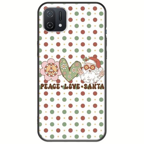 Peace Love Santa Oppo A16K Black TPU (Μαύρη Σιλικόνη)