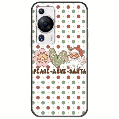 Peace Love Santa Huawei P60 Pro Black TPU (Μαύρη Σιλικόνη)