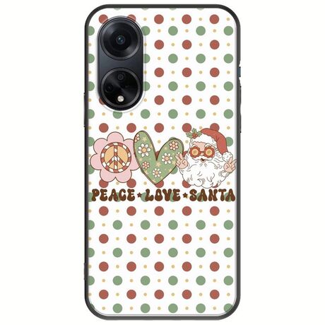 Peace Love Santa Oppo A98 5G Black TPU (Μαύρη Σιλικόνη)