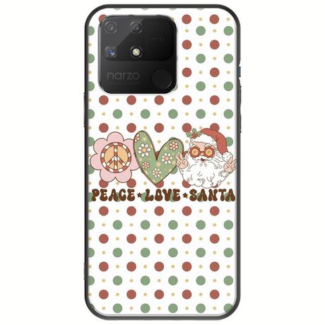 Peace Love Santa Realme Narzo 50A Black TPU (Μαύρη Σιλικόνη)