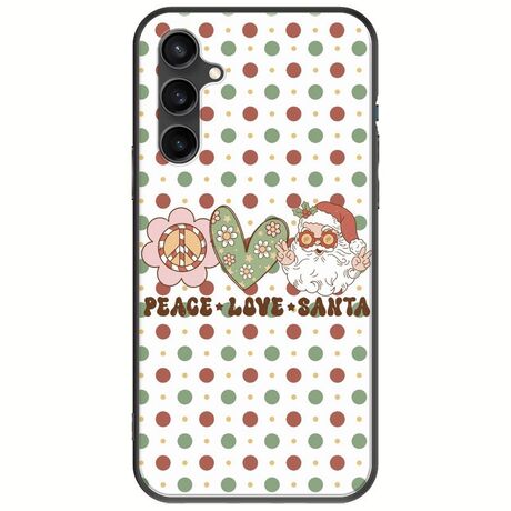 Peace Love Santa Samsung Galaxy S23 FE 5G Black TPU (Μαύρη Σιλικόνη)