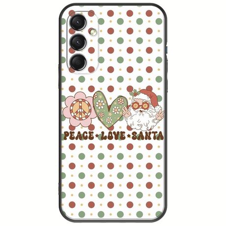 Peace Love Santa Samsung Galaxy M34 5G Black TPU (Μαύρη Σιλικόνη)