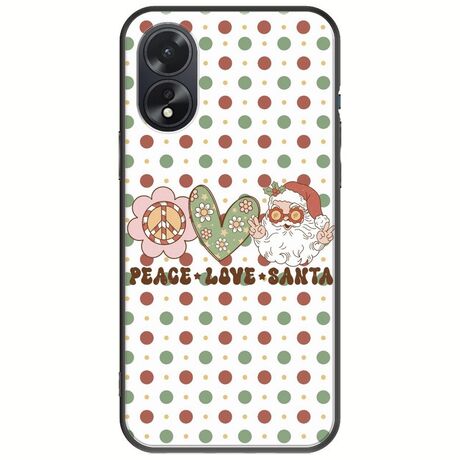 Peace Love Santa Oppo A38 Black TPU (Μαύρη Σιλικόνη)