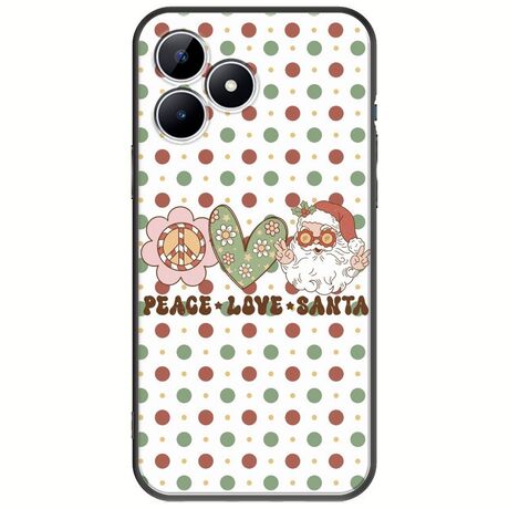Peace Love Santa Realme Note 50 Black TPU (Μαύρη Σιλικόνη)