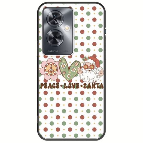 Peace Love Santa Oppo A79 5G Black TPU (Μαύρη Σιλικόνη)