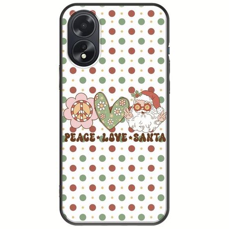 Peace Love Santa Oppo A18 4G Black TPU (Μαύρη Σιλικόνη)