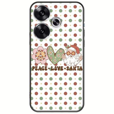 Peace Love Santa Xiaomi Poco F6 5G Black TPU (Μαύρη Σιλικόνη)