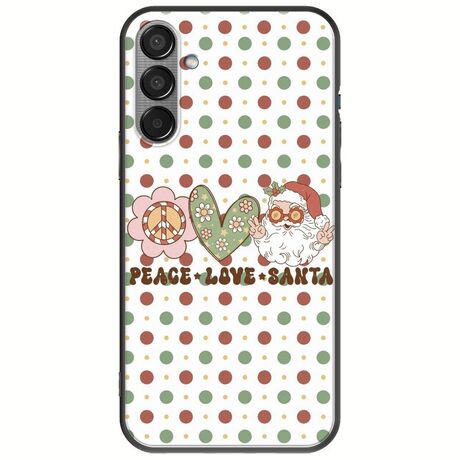 Peace Love Santa Samsung Galaxy M55 5G Black TPU (Μαύρη Σιλικόνη)