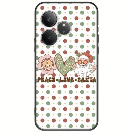 Peace Love Santa Realme GT 6T 5G Black TPU (Μαύρη Σιλικόνη)