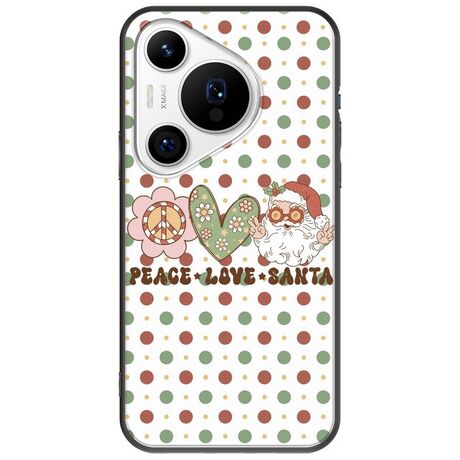 Peace Love Santa Huawei Pura 70 Pro Black TPU (Μαύρη Σιλικόνη)