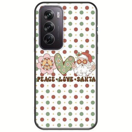 Peace Love Santa Oppo Reno 12 5G Black TPU (Μαύρη Σιλικόνη)
