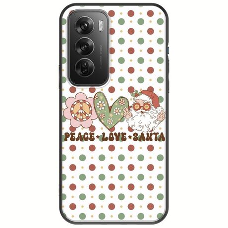 Peace Love Santa Oppo Reno 12 Pro 5G Black TPU (Μαύρη Σιλικόνη)