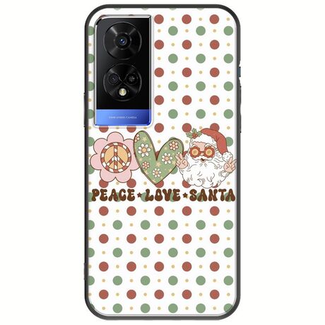 Peace Love Santa TCL 50 5G Black TPU (Μαύρη Σιλικόνη)
