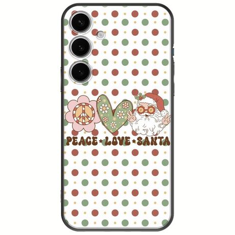 Peace Love Santa Samsung Galaxy S25+ 5G Black TPU (Μαύρη Σιλικόνη)