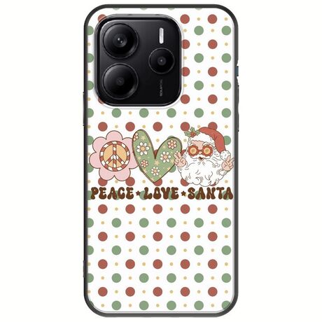 Peace Love Santa Xiaomi Redmi Note 14 5G Black TPU (Μαύρη Σιλικόνη)