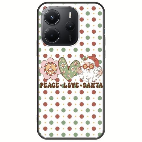 Peace Love Santa Xiaomi Redmi Note 14 4G Black TPU (Μαύρη Σιλικόνη)