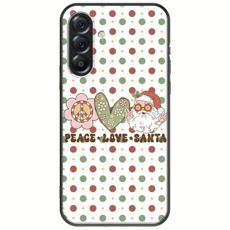 Peace Love Santa Samsung Galaxy A56 5G Black TPU (Μαύρη Σιλικόνη)