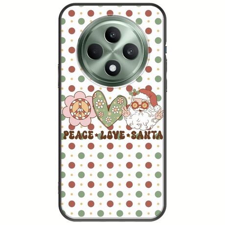 Peace Love Santa Oppo Reno 12 FS 5G  Black TPU (Μαύρη Σιλικόνη)