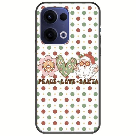 Peace Love Santa Oppo Reno 13 5G Black TPU (Μαύρη Σιλικόνη)