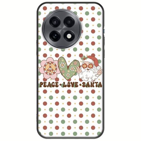 Peace Love Santa OnePlus 13R 5G Black TPU (Μαύρη Σιλικόνη)
