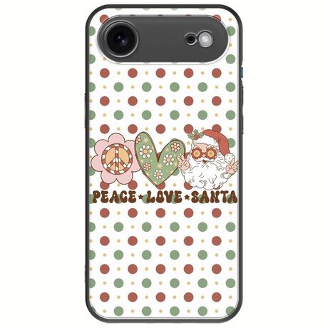 Peace Love Santa iPhone Air Black TPU (Μαύρη Σιλικόνη)