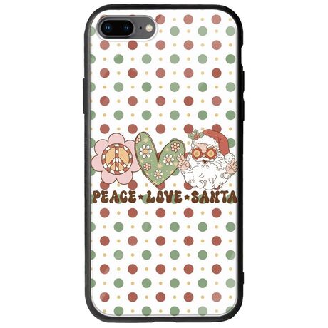 Peace Love Santa iPhone 7 Plus Groove TPU (Tempered Glass και TPU)
