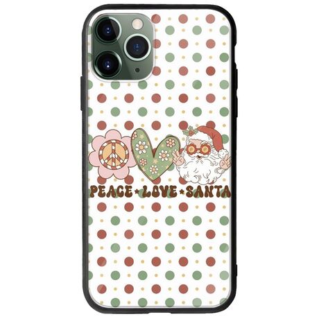 Peace Love Santa iPhone 11 Pro Groove TPU (Tempered Glass και TPU)
