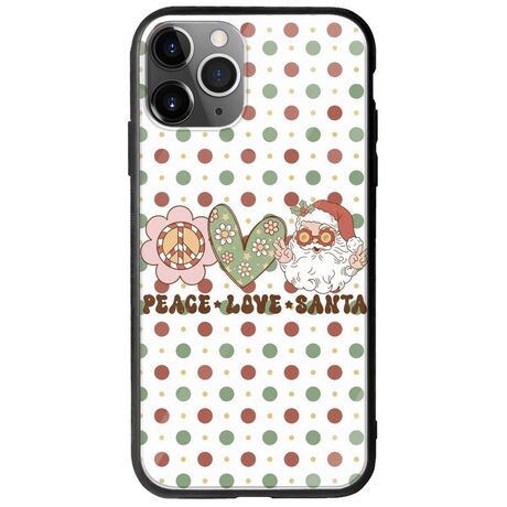 Peace Love Santa iPhone 11 Pro Max Groove TPU (Tempered Glass και TPU)