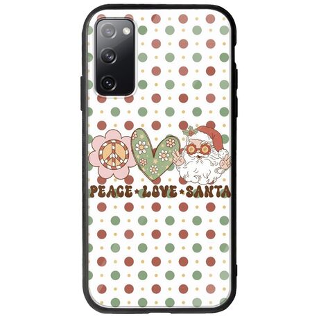 Peace Love Santa Samsung Galaxy S20 Groove TPU (Tempered Glass και TPU)