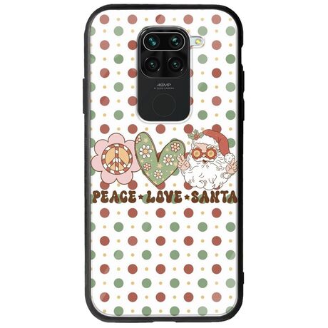 Peace Love Santa Xiaomi Redmi Note 9 Groove TPU (Tempered Glass και TPU)