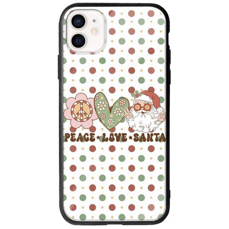 Peace Love Santa iPhone 12 mini Groove TPU (Tempered Glass και TPU)