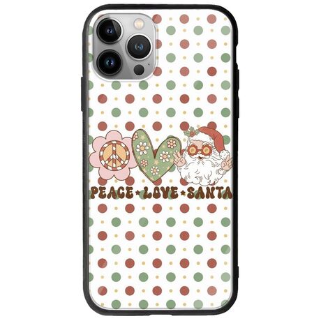 Peace Love Santa iPhone 12 Pro Max Groove TPU (Tempered Glass και TPU)
