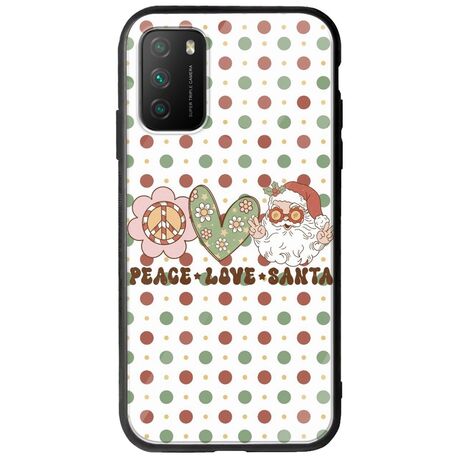 Peace Love Santa Xiaomi Poco M3 Groove TPU (Tempered Glass και TPU)