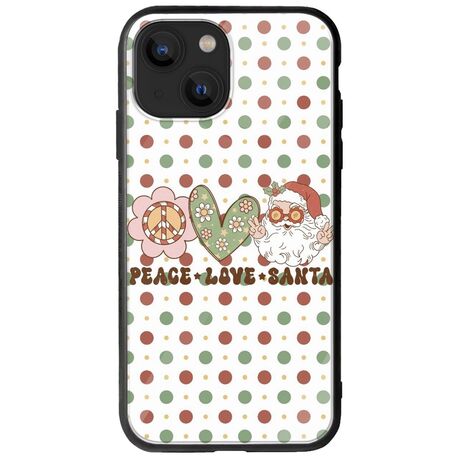 Peace Love Santa iPhone 13 mini Groove TPU (Tempered Glass και TPU)