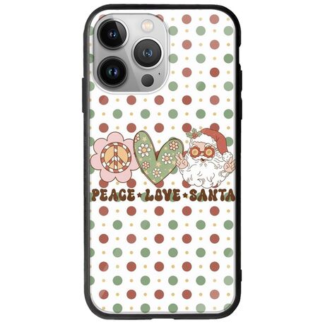 Peace Love Santa iPhone 13 Pro Max Groove TPU (Tempered Glass και TPU)