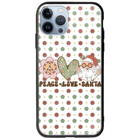 Peace Love Santa iPhone 12 Pro Groove TPU (Tempered Glass και TPU)