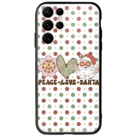 Peace Love Santa Samsung Galaxy S22 Ultra Groove TPU (Tempered Glass και TPU)