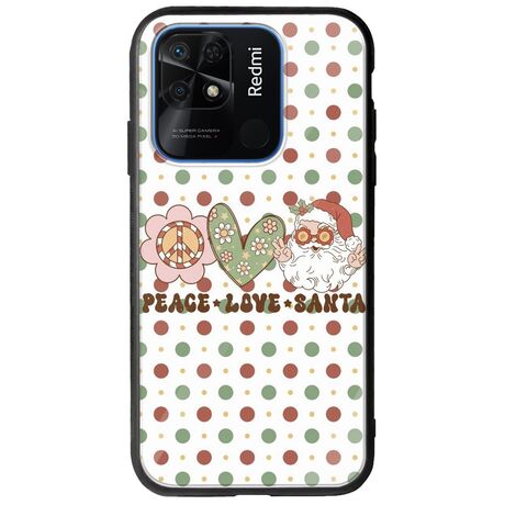 Peace Love Santa Xiaomi Redmi 10C Groove TPU (Tempered Glass και TPU)