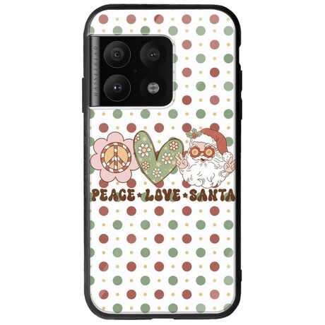 Peace Love Santa OnePlus 10 Pro Groove TPU (Tempered Glass και TPU)