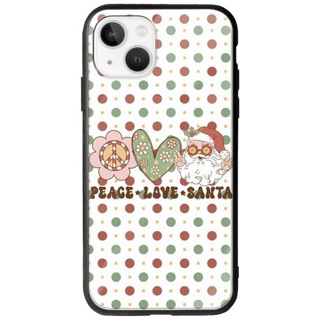 Peace Love Santa iPhone 14 Groove TPU (Tempered Glass και TPU)