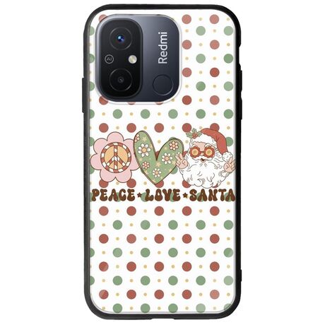 Peace Love Santa Xiaomi Redmi 12C Groove TPU (Tempered Glass και TPU)