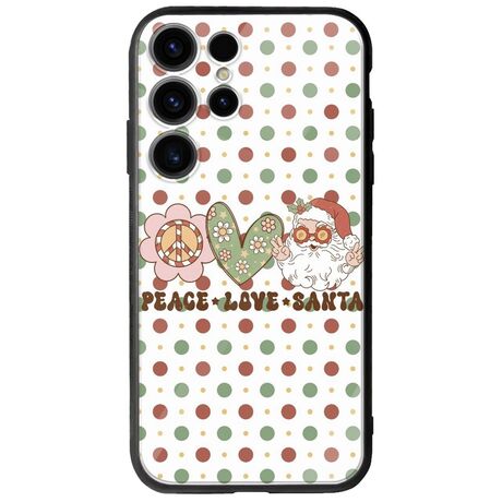 Peace Love Santa Samsung Galaxy S24 Ultra 5G Groove TPU (Tempered Glass και TPU)