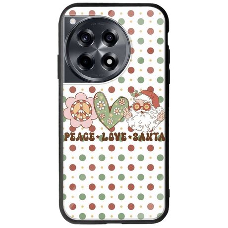 Peace Love Santa OnePlus 12 5G Groove TPU (Tempered Glass και TPU)