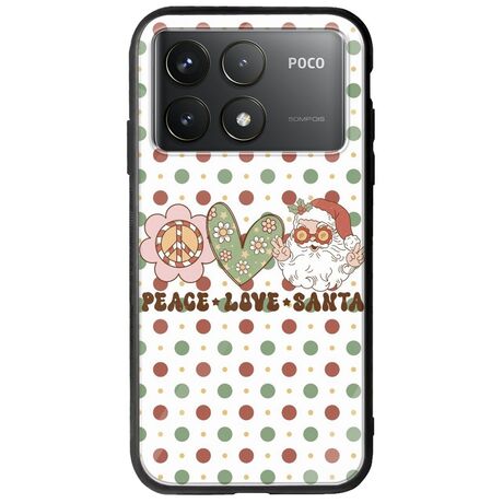 Peace Love Santa Xiaomi Poco F6 Pro 5G Groove TPU (Tempered Glass και TPU)