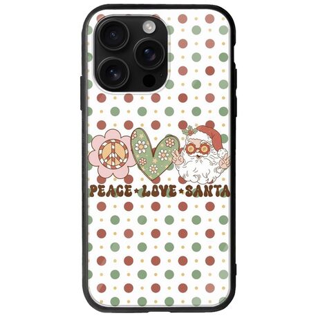 Peace Love Santa iPhone 16 Pro Max Groove TPU (Tempered Glass και TPU)