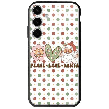 Peace Love Santa Samsung Galaxy S25 5G Groove TPU (Tempered Glass και TPU)